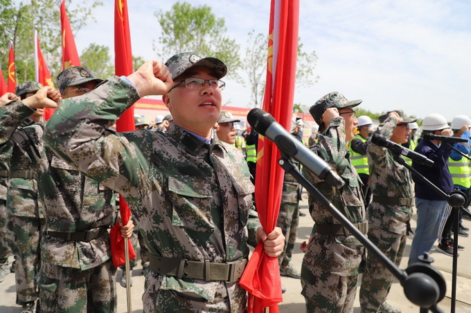 建功十四五 奋进新征程——中建八局北京城市副中心行政办公区二期东南组团一标段项目“铁军杯”劳动竞赛、“三号联创”暨准军事化管理启动会成功举办