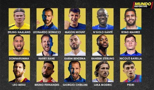 金球奖30人候选名单揭晓 英超14人入围成最大赢家