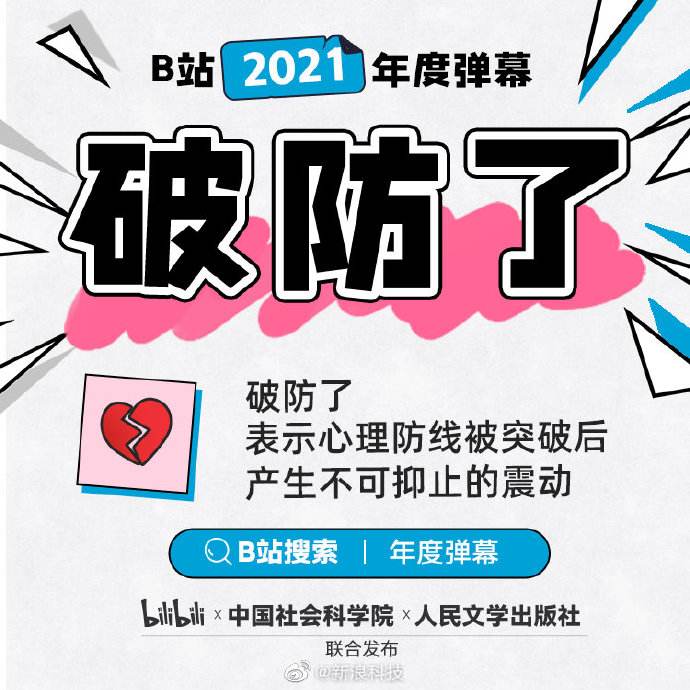 “破防了”成2021年B站年度弹幕