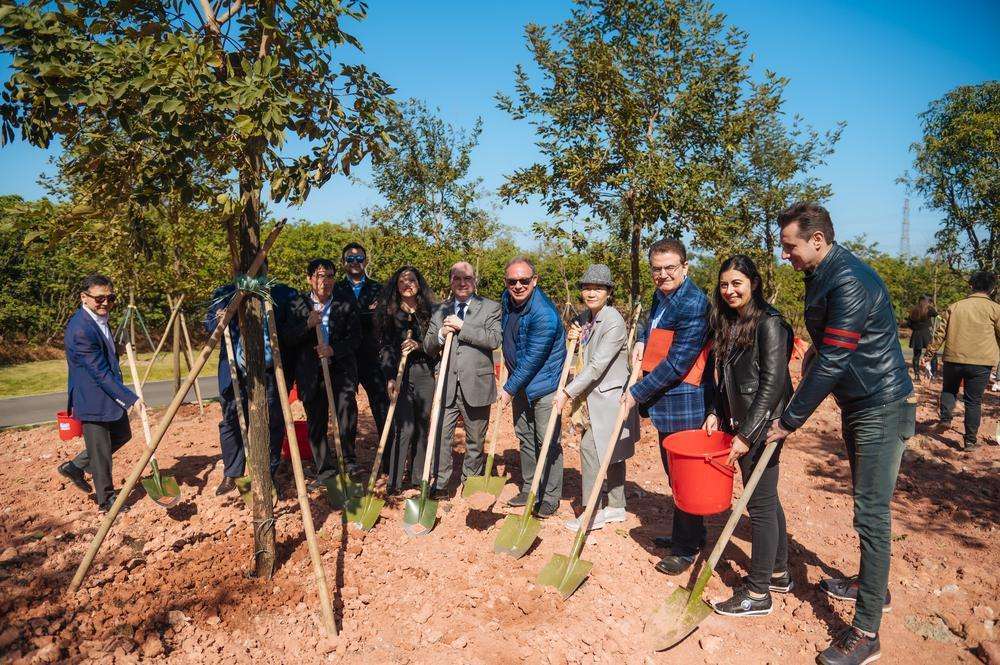 纪念中国土耳其建交50周年 广州“绿心”共植友谊树