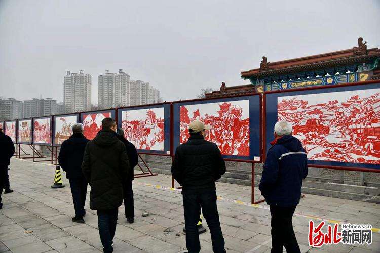 “中国共产党百年伟大历程红色文化剪纸艺术展”在河北正定展出