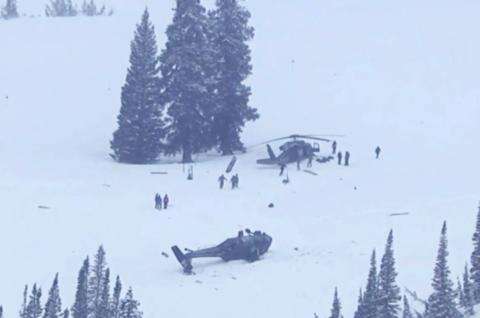 美国民警卫队发生训练事故 两架黑鹰直升机在滑雪场附近坠毁