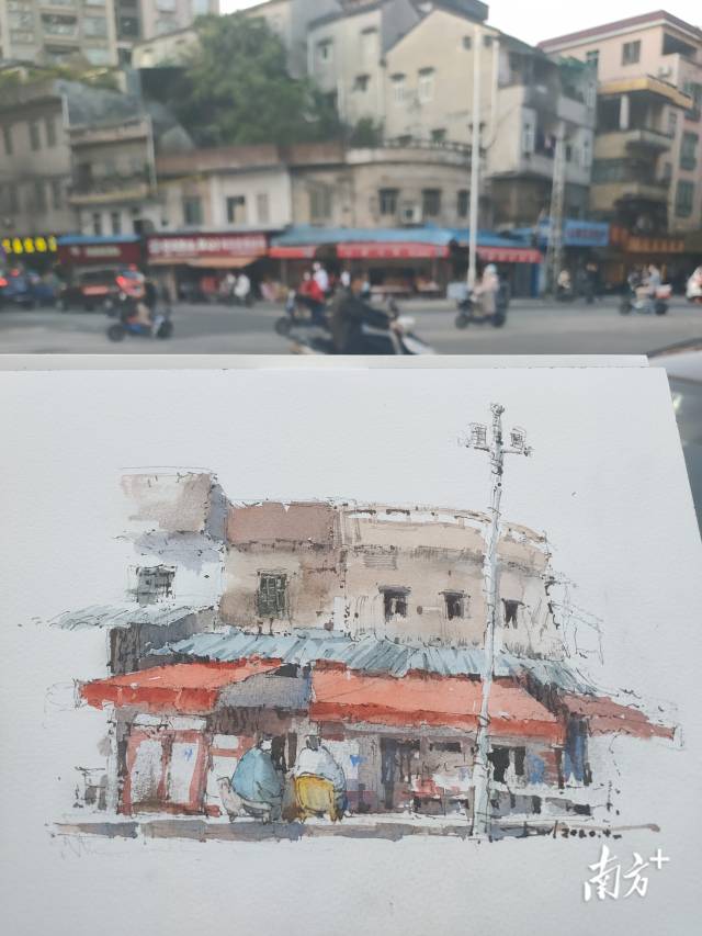 画友笔下的广州街景