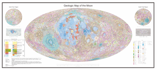 世界首幅1:250万月球全月地质图发布