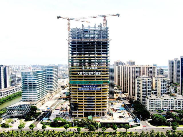 抢抓好天气,海口中交国际中心建设按下“快进键”