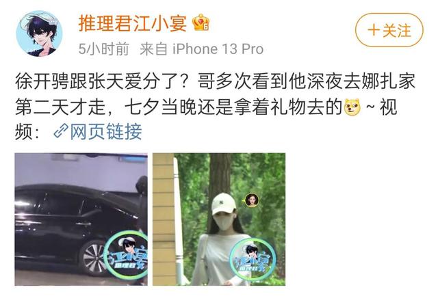 张天爱公开徐开骋出轨录音，古力娜扎回应：我不是小三